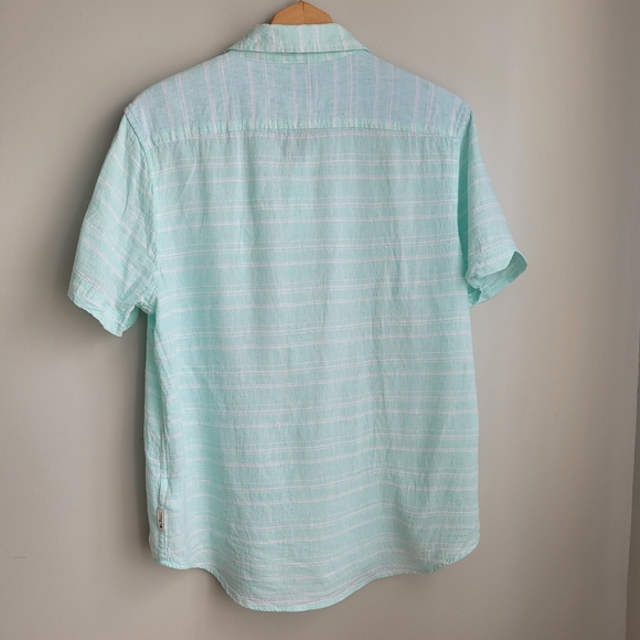 Ben Sherman Men's Linen Blend Shirt Size L But Fits Like M - Picture 3 of 5